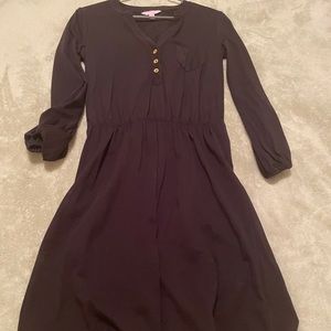 Lily pulitzer black dress with gold buttons